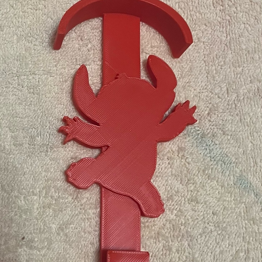 Red Character Wall Hook for Disney ears and Loungefly bag. Made by a 3D Printer. - Picture 1 of 4
